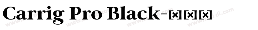 Carrig Pro Black字体转换